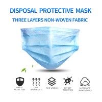 3 Ply Disposable Tie-on Non Woven Face Mask - Antidust Anti-Smog Respirators & Masks